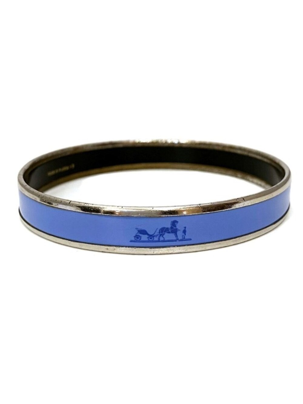Hermes Enamel Caleche Bangle Alloy Bracelet